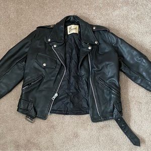 Vintage Leather Motorcycle Jacket